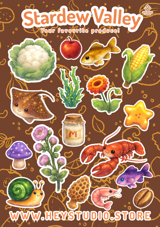 Sticker Sheets - Cozy Game Art Collection