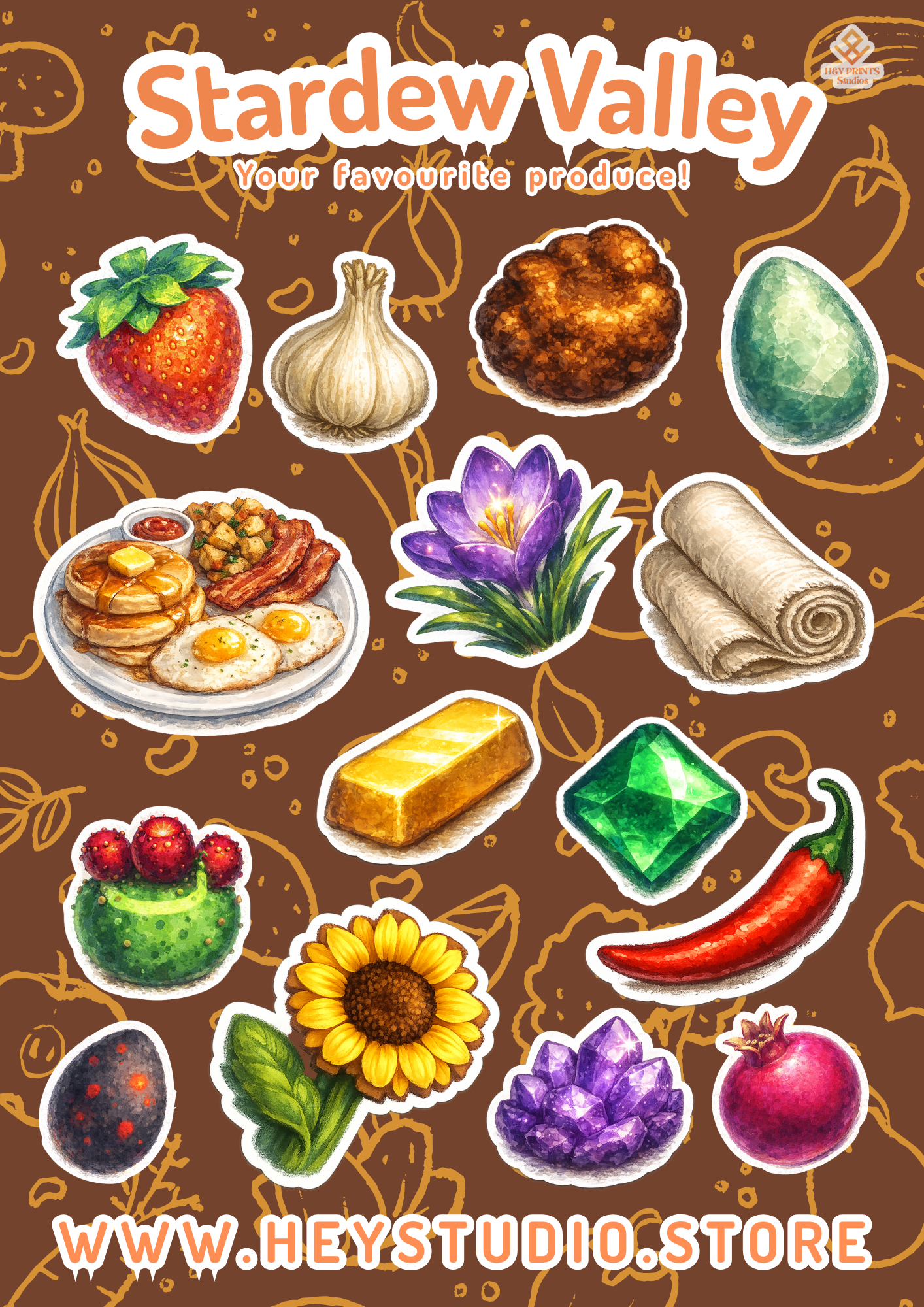 Sticker Sheets - Cozy Game Art Collection