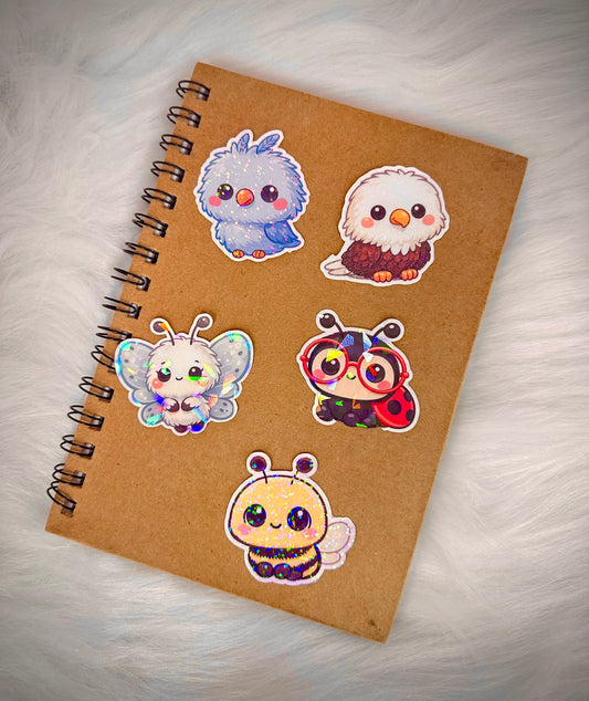 Stickers - Shining Holographic Animals (Durable and Water Resistant)