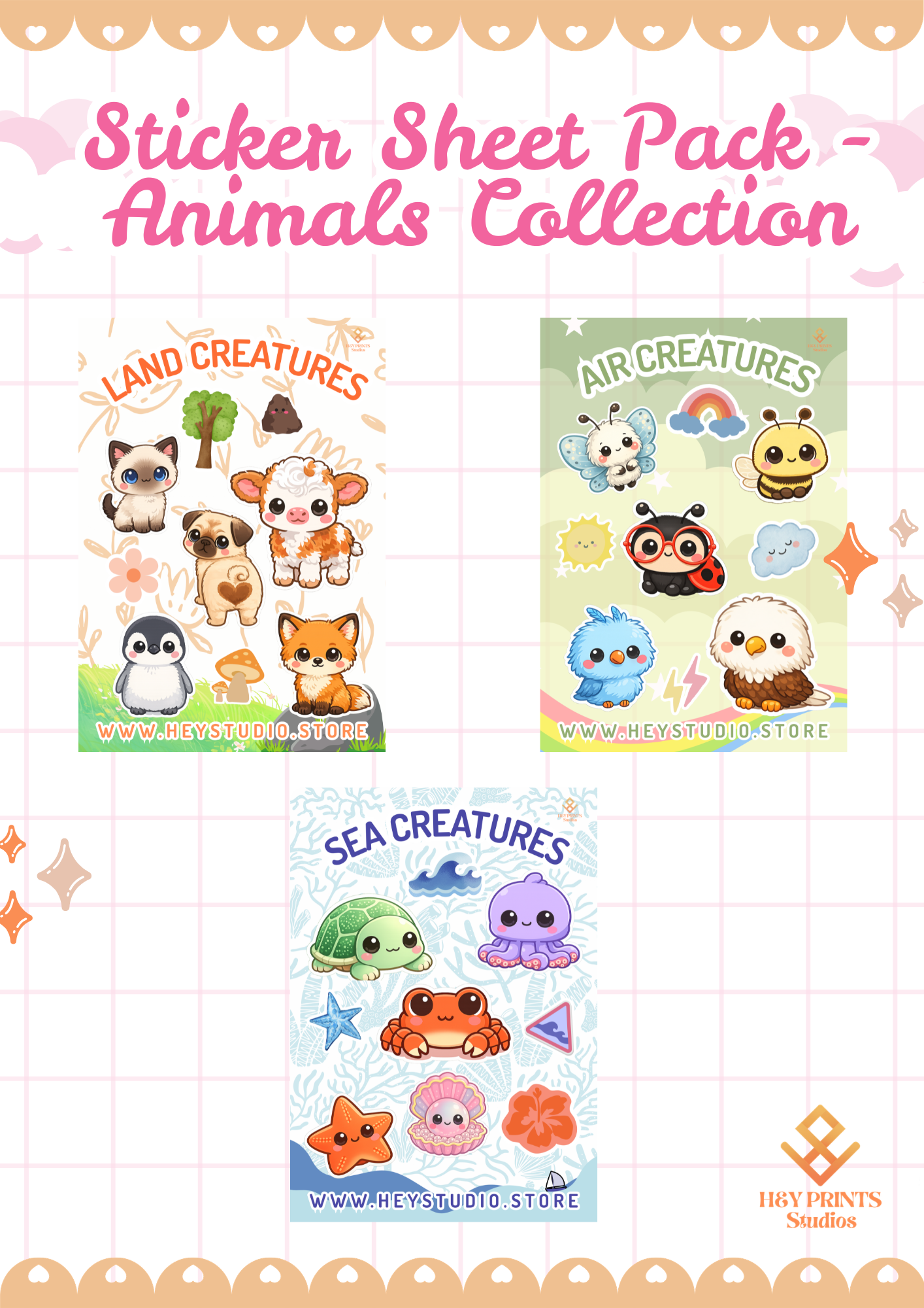 Sticker Sheets - Animals Collection