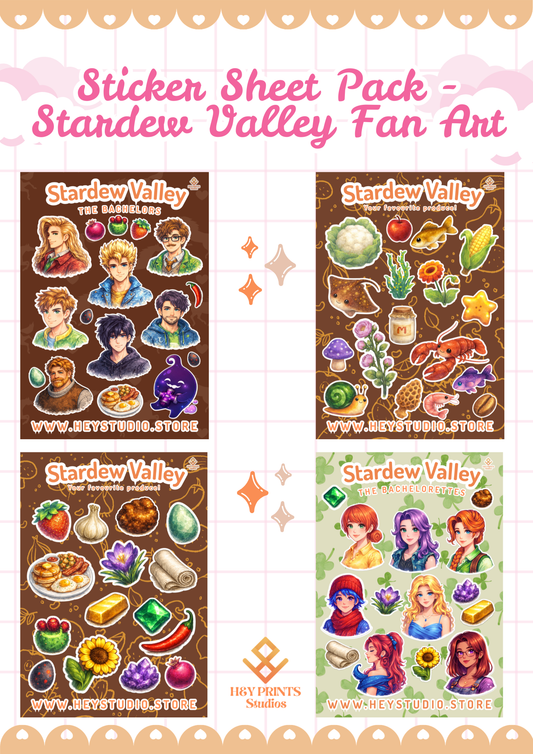 Sticker Sheets - Cozy Game Art Collection